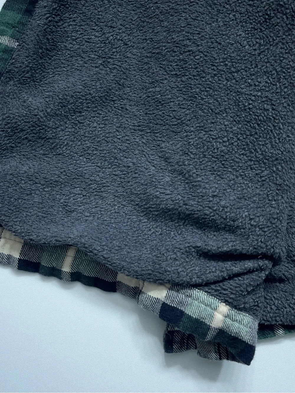 L.L. Bean sherpa green plaid
